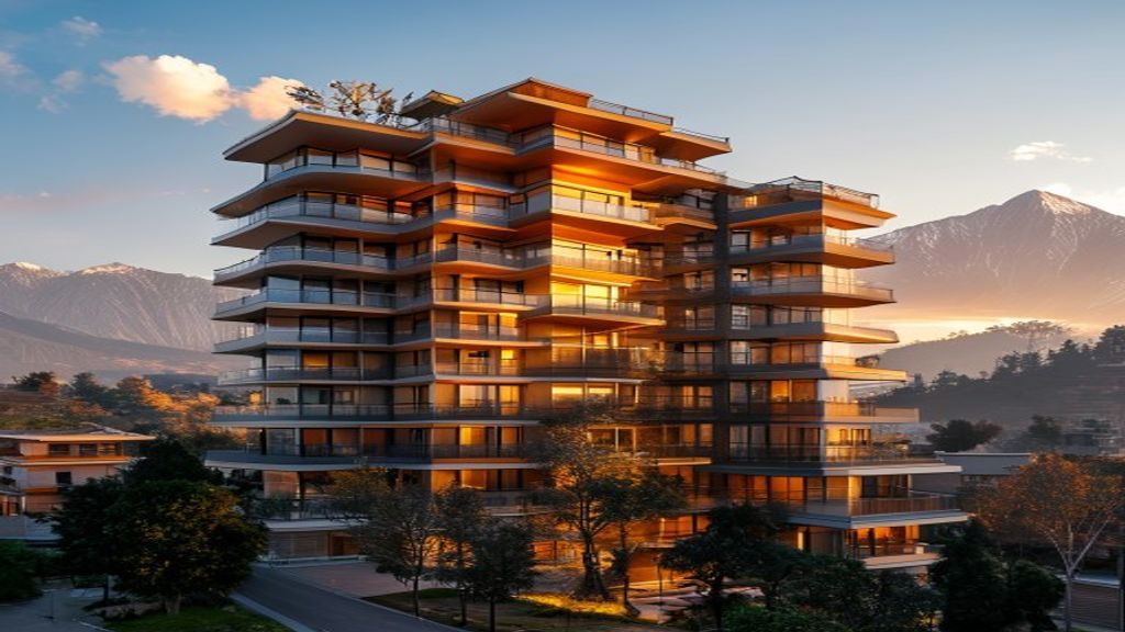 Modern residential building in Kathmandu